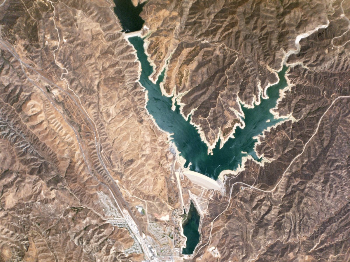 Castaic Lake Reservoir Satellite Map