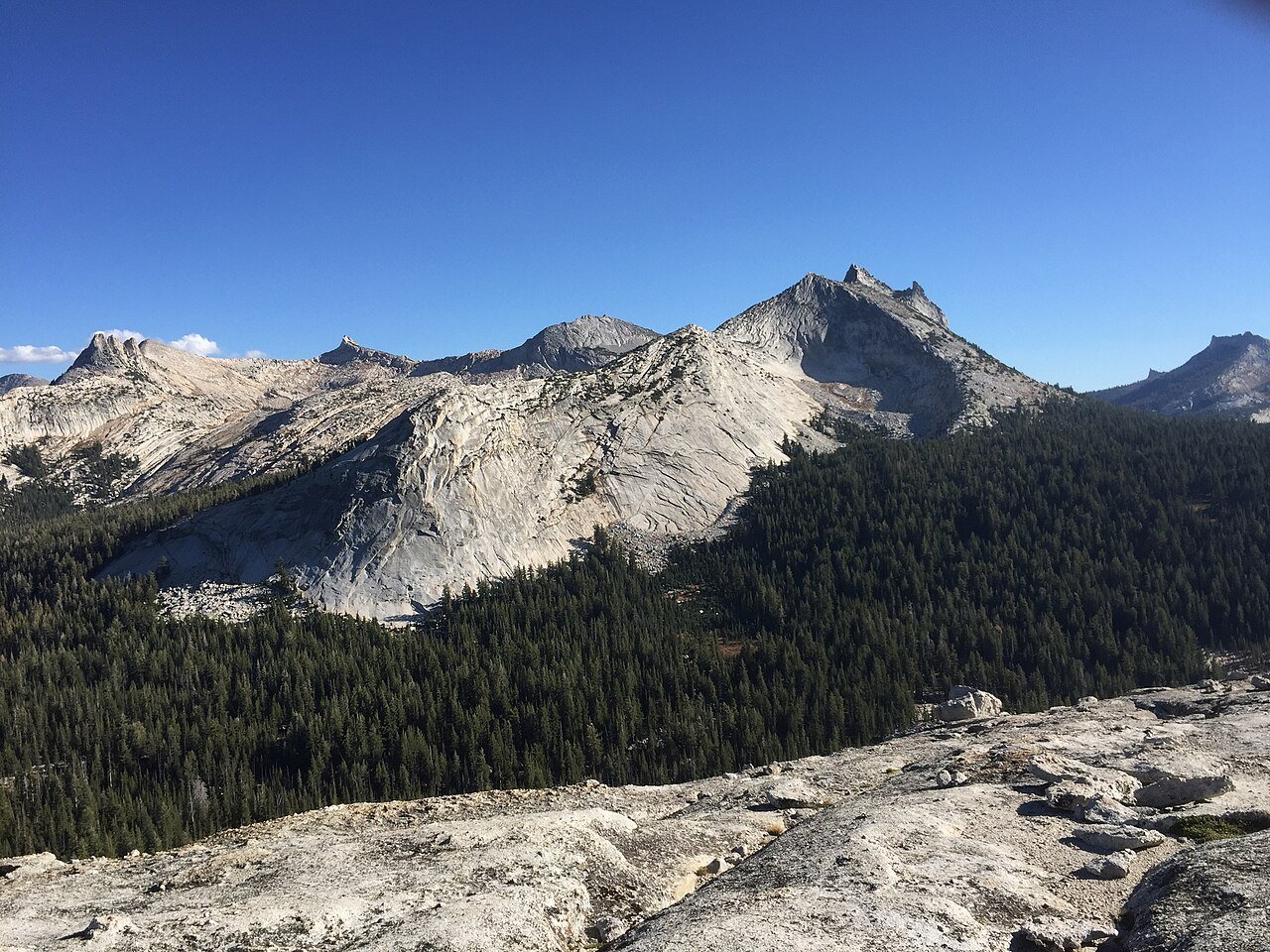 Cathedral Range granite peaks in Yosemite wilderness