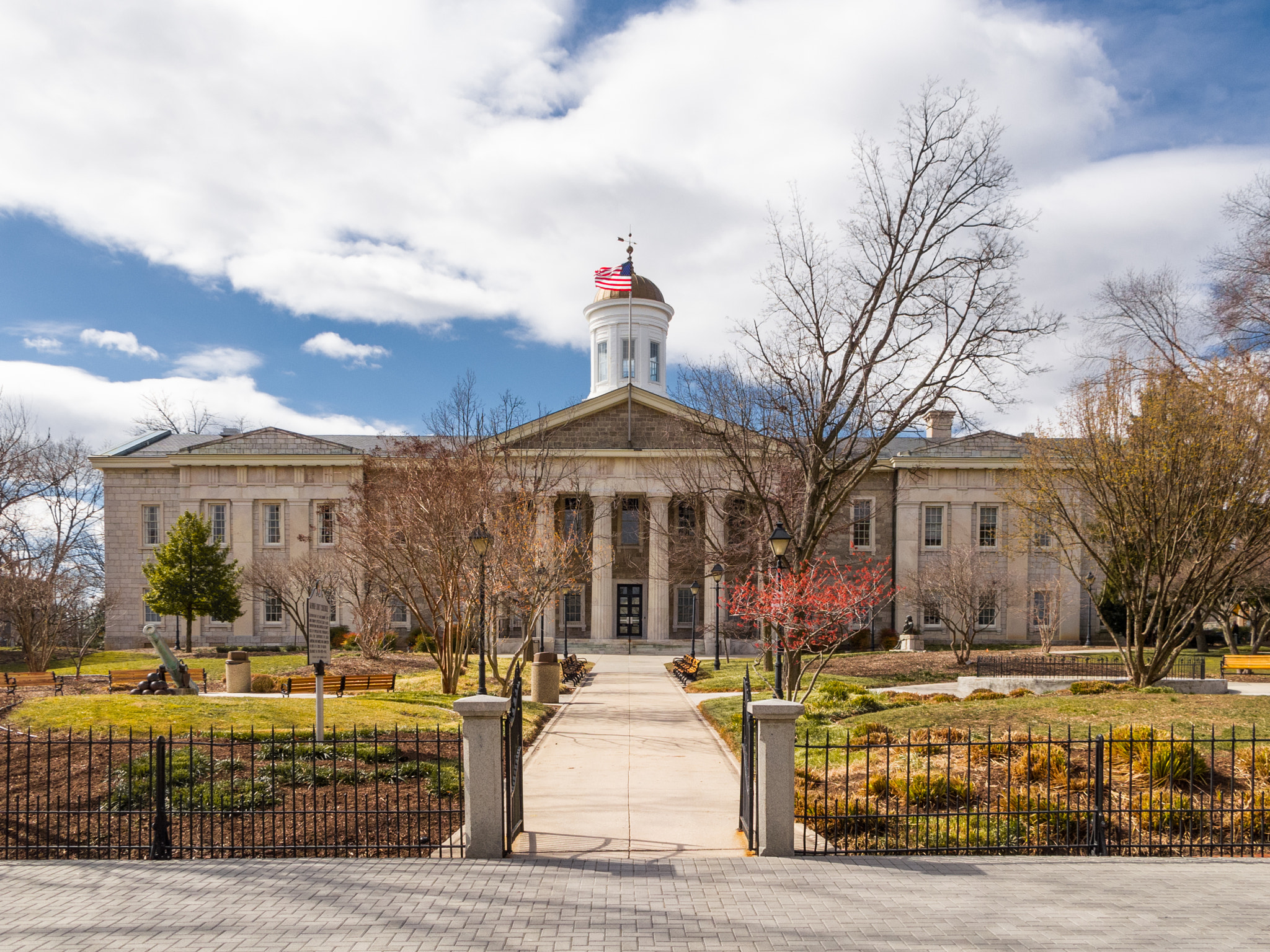 Historic Towson Courthouse Maryland grounds