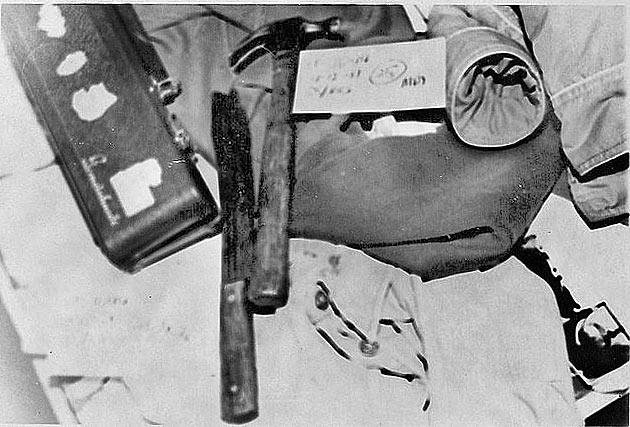 Keddie Murders Claw Hammer & Knife Weapon Evidence