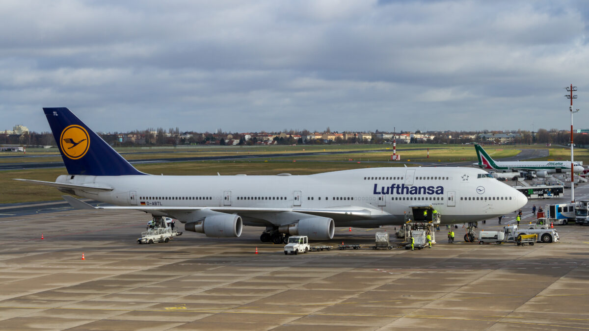 Lufthansa Boeing airliner