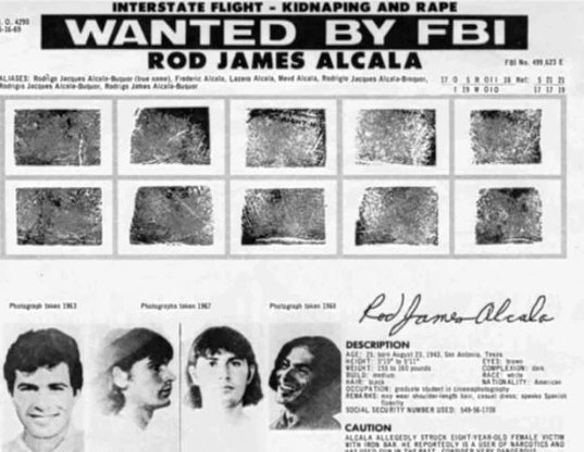 Rodney Alcala FBI Ten Most Wanted Fugitive Poster 1971