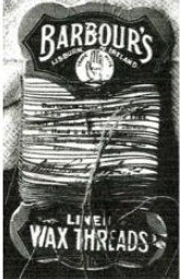 Barbour brand waxed thread from the Adelaide railway suitcase matching stitches on the victim's clothes.