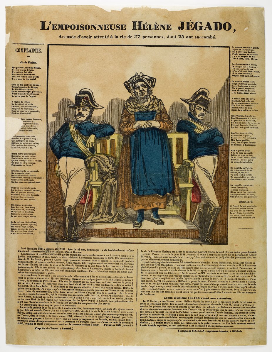 Helene Jegado French serial poisoner portrait lithograph